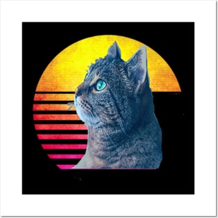 CAT Classic Eighties Retro Symbol Sun Posters and Art